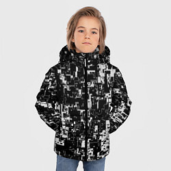 Куртка зимняя для мальчика Геометрия черно-белая, цвет: 3D-светло-серый — фото 2