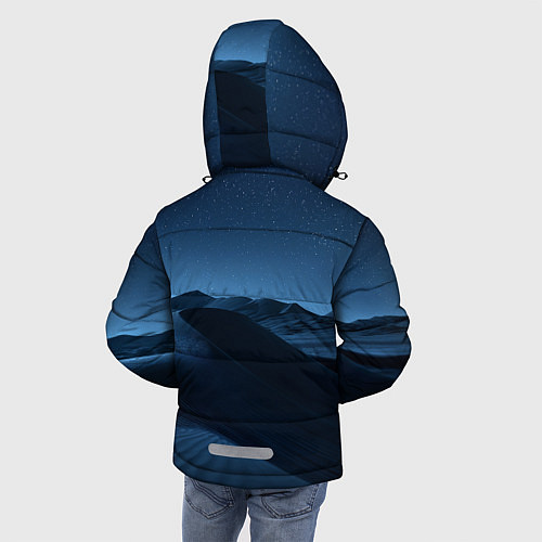 Зимняя куртка для мальчика Дюна - звездное небо / 3D-Черный – фото 4