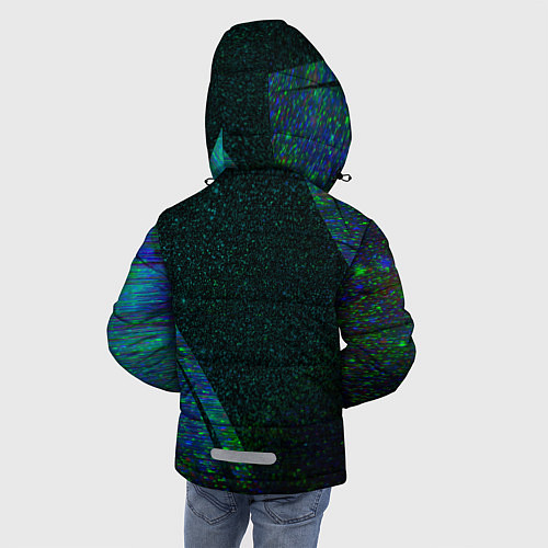 Зимняя куртка для мальчика Great Wall sport glitch blue / 3D-Черный – фото 4
