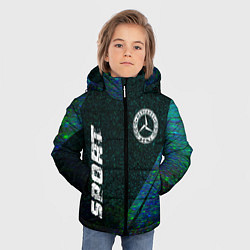 Куртка зимняя для мальчика Mercedes sport glitch blue, цвет: 3D-черный — фото 2