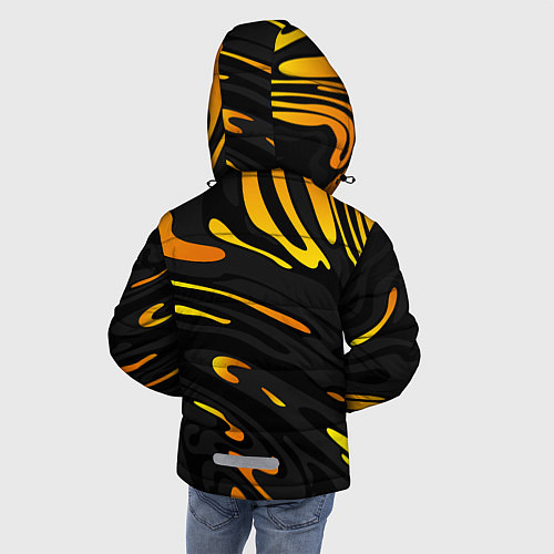Зимняя куртка для мальчика KTM - orange liquid / 3D-Черный – фото 4