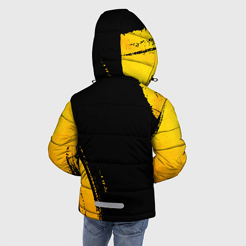 Зимняя куртка для мальчика Liverpool - gold gradient вертикально / 3D-Черный – фото 4