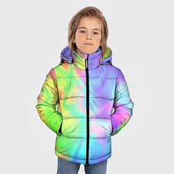 Куртка зимняя для мальчика Яркий тай-дай абстракция, цвет: 3D-черный — фото 2