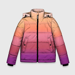 Куртка зимняя для мальчика Абстракция градиент на закате дня, цвет: 3D-светло-серый