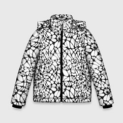 Куртка зимняя для мальчика Абстрактный узор из звезд, цвет: 3D-черный