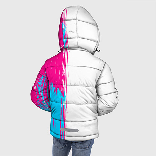 Зимняя куртка для мальчика PSV neon gradient style по-вертикали / 3D-Черный – фото 4