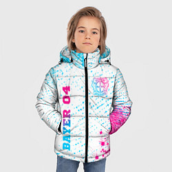Куртка зимняя для мальчика Bayer 04 neon gradient style вертикально, цвет: 3D-черный — фото 2