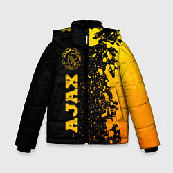 Куртка зимняя для мальчика Ajax - gold gradient по-вертикали, цвет: 3D-черный