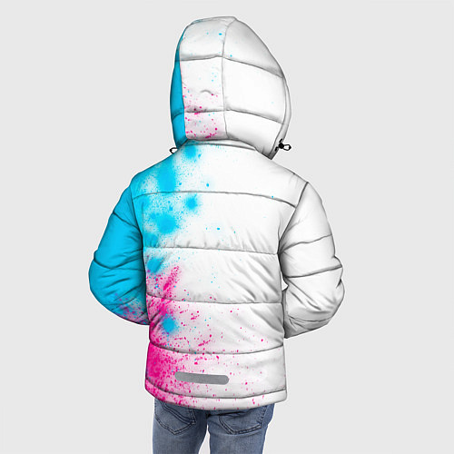 Зимняя куртка для мальчика Monaco neon gradient style по-вертикали / 3D-Черный – фото 4