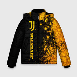 Куртка зимняя для мальчика Juventus - gold gradient по-вертикали, цвет: 3D-черный
