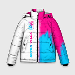 Зимняя куртка для мальчика Aston Villa neon gradient style по-вертикали