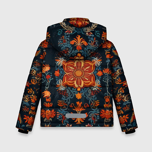 Зимняя куртка для мальчика Текстуры в славянском стиле / 3D-Светло-серый – фото 2