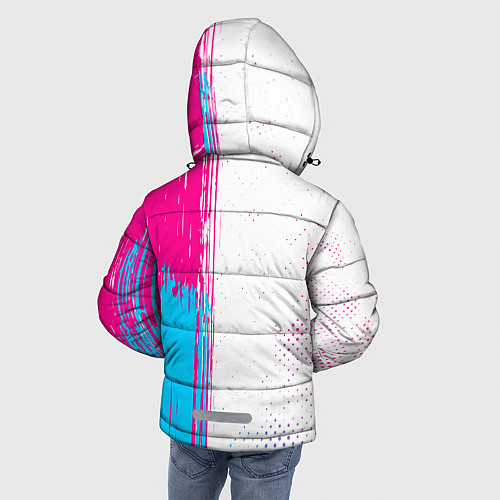 Зимняя куртка для мальчика Inter neon gradient style по-вертикали / 3D-Черный – фото 4