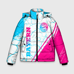 Зимняя куртка для мальчика Bayern neon gradient style вертикально