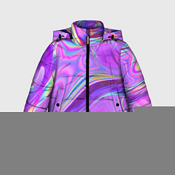Куртка зимняя для мальчика Неоновый розовый бензин, цвет: 3D-светло-серый