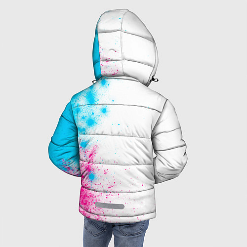 Зимняя куртка для мальчика Napoli neon gradient style по-вертикали / 3D-Черный – фото 4