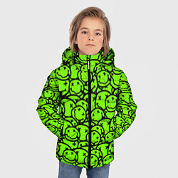 Куртка зимняя для мальчика Nirvana токсичный смайл, цвет: 3D-черный — фото 2