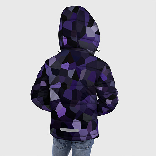 Зимняя куртка для мальчика Кристаллизация темно-фиолетового / 3D-Черный – фото 4