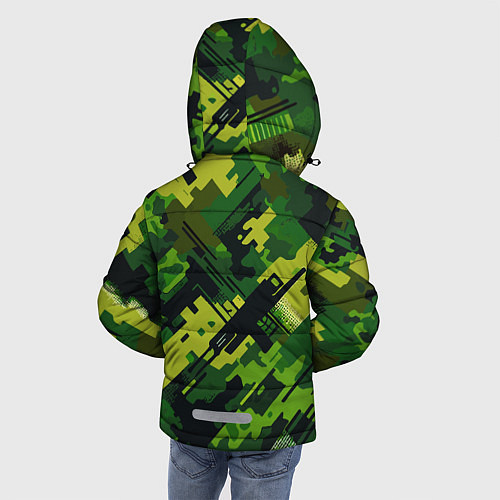 Зимняя куртка для мальчика Camouflage - pattern ai art / 3D-Черный – фото 4