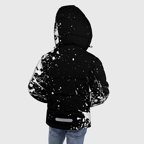 Зимняя куртка для мальчика White logo of assasin / 3D-Черный – фото 4