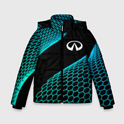 Куртка зимняя для мальчика Infiniti electro hexagon, цвет: 3D-черный
