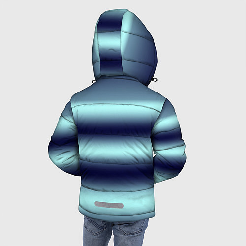 Зимняя куртка для мальчика Полосы градиент / 3D-Черный – фото 4