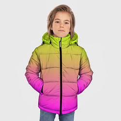 Куртка зимняя для мальчика Градиент яркий, цвет: 3D-черный — фото 2
