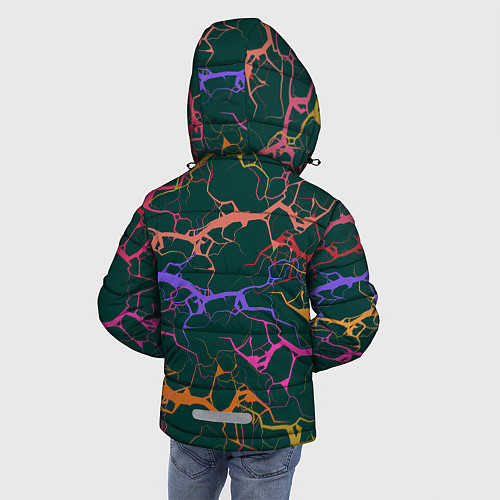 Зимняя куртка для мальчика Разряды на зеленом / 3D-Черный – фото 4
