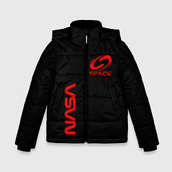 Зимняя куртка для мальчика Nasa space red logo