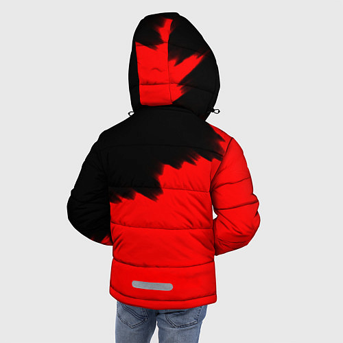 Зимняя куртка для мальчика Россия красные краски / 3D-Черный – фото 4