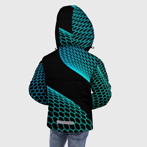 Зимняя куртка для мальчика Chery electro hexagon / 3D-Черный – фото 4