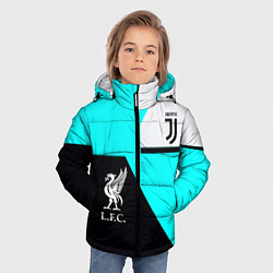 Куртка зимняя для мальчика Juventus x Liverpool geometry, цвет: 3D-черный — фото 2