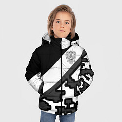 Куртка зимняя для мальчика Россия камуфляж текстура, цвет: 3D-черный — фото 2