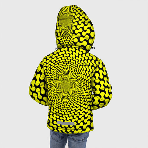 Зимняя куртка для мальчика Ядовитая геометрическая иллюзия / 3D-Черный – фото 4