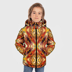 Куртка зимняя для мальчика Ромбовидный орнамент, цвет: 3D-светло-серый — фото 2