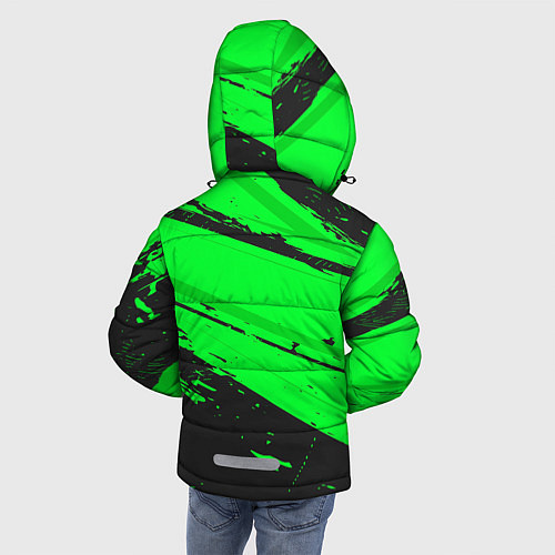 Зимняя куртка для мальчика Porsche sport green / 3D-Черный – фото 4