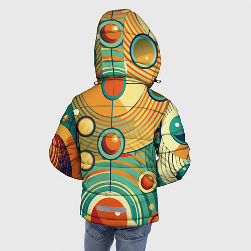 Зимняя куртка для мальчика Схема центра вселенной / 3D-Черный – фото 4