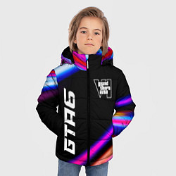 Куртка зимняя для мальчика GTA6 speed game lights, цвет: 3D-черный — фото 2