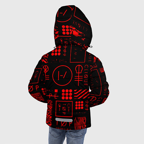 Зимняя куртка для мальчика Twenty one pilots pattern rock / 3D-Черный – фото 4