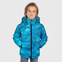 Куртка зимняя для мальчика Водная текстура, цвет: 3D-черный — фото 2