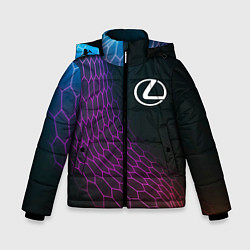 Куртка зимняя для мальчика Lexus neon hexagon, цвет: 3D-черный