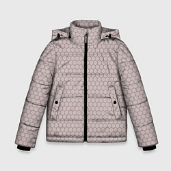 Куртка зимняя для мальчика Узор - сетка соты, цвет: 3D-черный