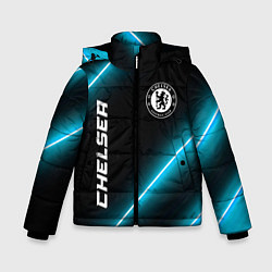 Куртка зимняя для мальчика Chelsea неоновые лампы, цвет: 3D-черный
