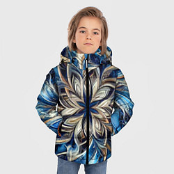 Куртка зимняя для мальчика Джинса и цветочный орнамент - нейросеть, цвет: 3D-черный — фото 2