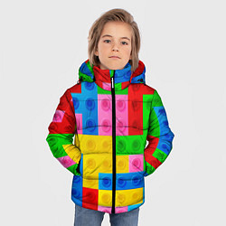 Куртка зимняя для мальчика Блоки цветового конструктора, цвет: 3D-черный — фото 2