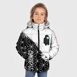 Куртка зимняя для мальчика Among us mobile game retro, цвет: 3D-красный — фото 2