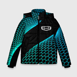Куртка зимняя для мальчика Geely electro hexagon, цвет: 3D-черный