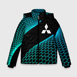 Куртка зимняя для мальчика Mitsubishi electro hexagon, цвет: 3D-черный