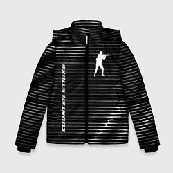 Куртка зимняя для мальчика Counter Strike metal game lines, цвет: 3D-черный