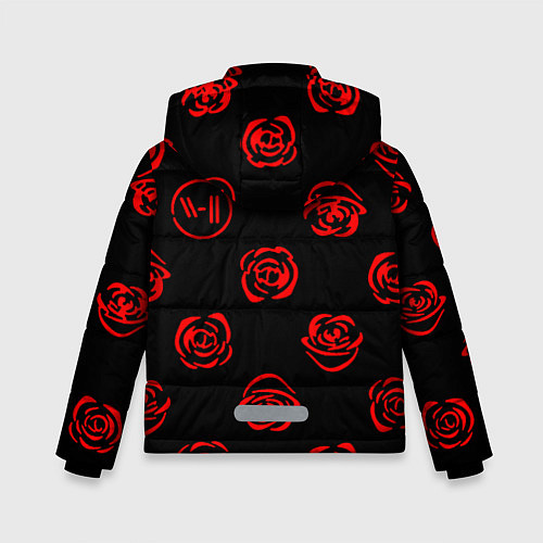 Зимняя куртка для мальчика Twenty one pilots rose pattern / 3D-Светло-серый – фото 2